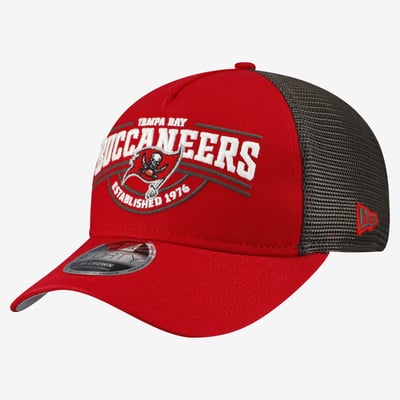 Tampa Bay Buccaneers New Era 9FORTY A-Frame Adjustable Hat - Red
