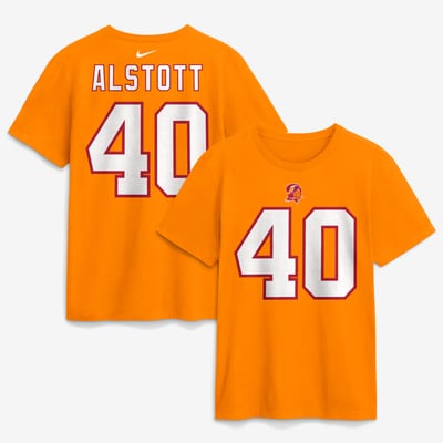 Mike Alstott Tampa Bay Buccaneers Nike Retired Name & Number T-Shirt - Creamsicle