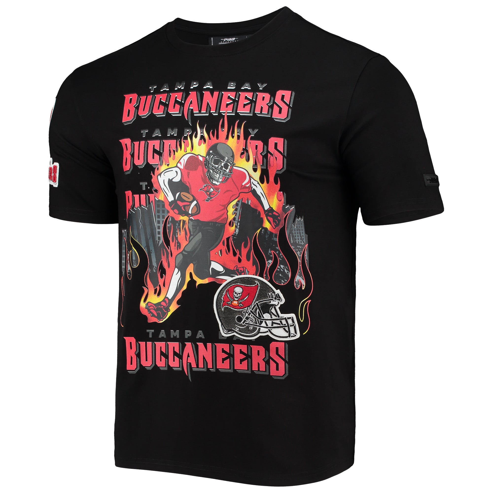 Men's Pro Standard Black Tampa Bay Buccaneers Skeleton T-Shirt