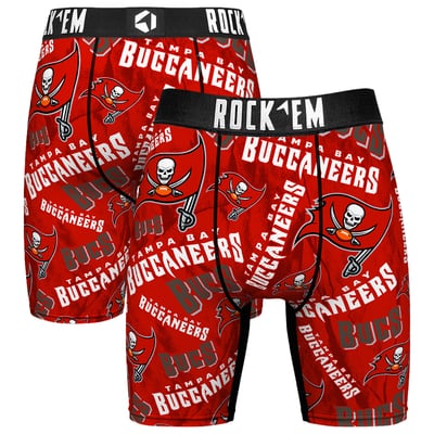  Tampa Bay Buccaneers Rock Em Logo Boxer Briefs - Red