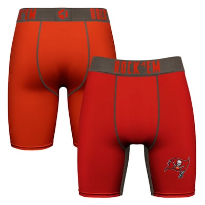  Tampa Bay Buccaneers Rock Em Primary Logo Boxer Briefs - Red