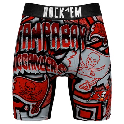  Tampa Bay Buccaneers Rock Em Sketched Out Boxer Briefs - Red