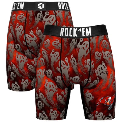 Tampa Bay Buccaneers Rock Em Socks Halloween Ghost Fade Boxer Briefs - Red