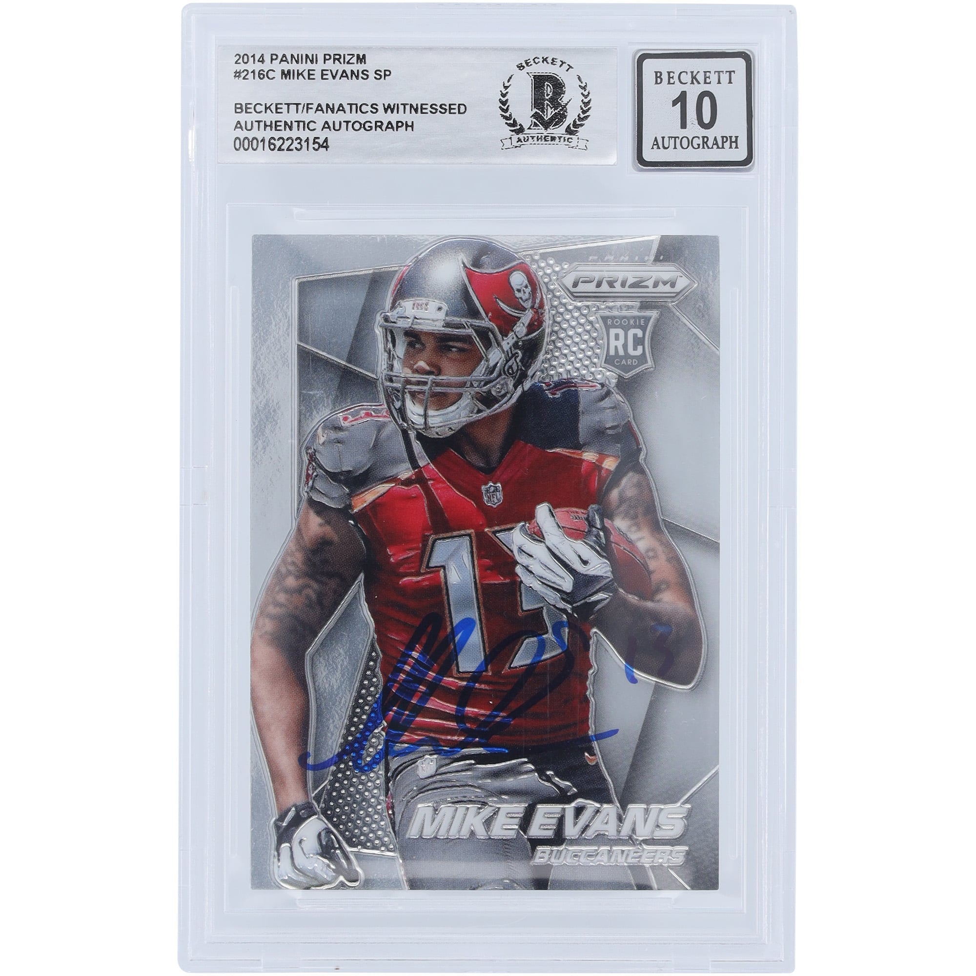 Mike Evans Tampa Bay Buccaneers Autographed 2014 Panini Prizm #216 