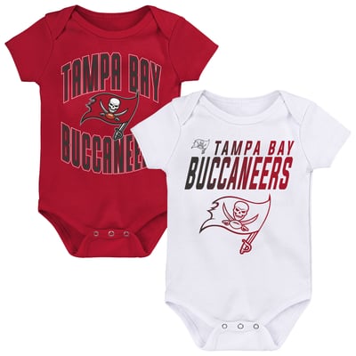 Tampa Bay Buccaneers Outerstuff Newborn & Infant Snuggle Blitz 2-Pack Bodysuit Set - Red/White