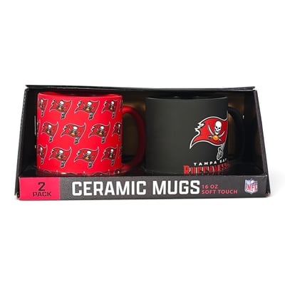Tampa Bay Buccaneers Pegasus Two-Piece 16oz. Home & Away Soft Touch Ceramic Mug Set