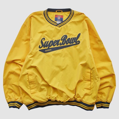 Super Bowl XXXVII Reebok 2000s Pullover Jacket - Yellow - 2XL by Fanatics Real Vintage