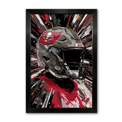 Tampa Bay Buccaneers 14" x 20" Framed Football Helmet Hyper Speed Art Print