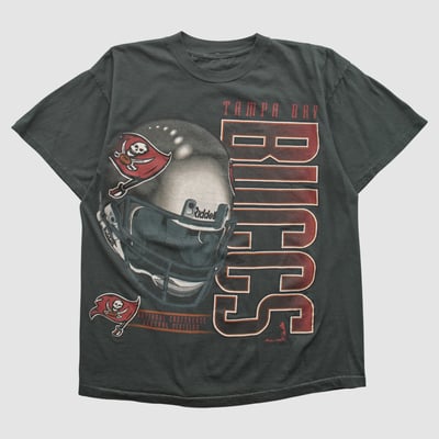 Tampa Bay Buccaneers 90s T-shirt - Black - L by Fanatics Real Vintage