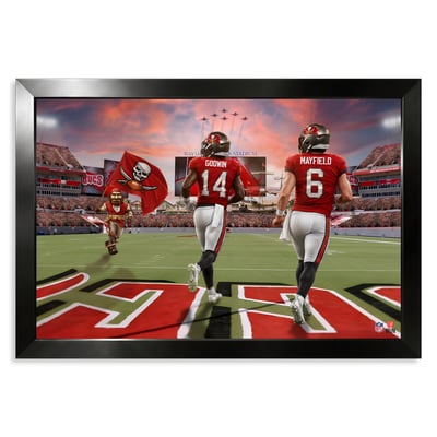Tampa Bay Buccaneers Chris Godwin Jr. & Baker Mayfield 27" x 39" Two-Player Framed Print
