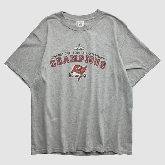 Tampa Bay Buccaneers NFL 2002 T-shirt - Heather Gray - M by Fanatics Real Vintage
