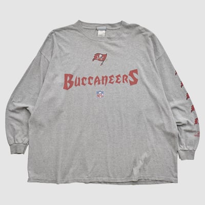 Tampa Bay Buccaneers Reebok 2000s Long Sleeve T-shirt - Heather Gray - 3XL by Fanatics Real Vintage