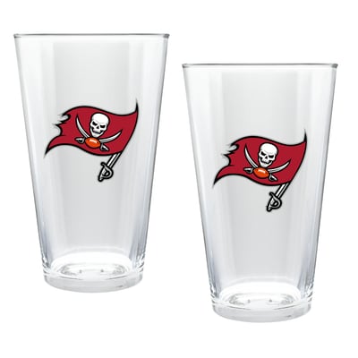 Tampa Bay Buccaneers Two-Piece 16oz. Double Play Pint Glass Set