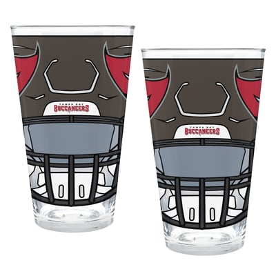 Tampa Bay Buccaneers Two-Piece 16oz. Helmet Pint Glass Set