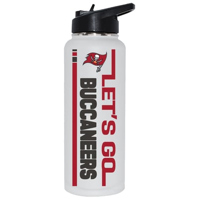 Tampa Bay Buccaneers The Memory Company Let's Go 34oz. Stainless Steel Quencher Bottle