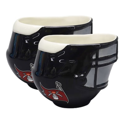 Tampa Bay Buccaneers The Memory Company Two-Piece 6oz. Football Helmet Bowl Set
