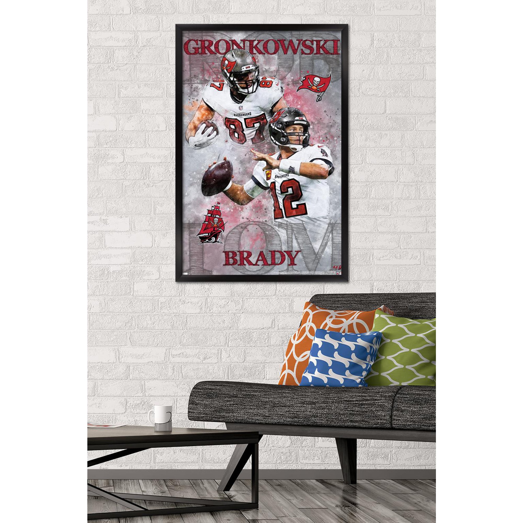 Tom Brady & Rob Gronkowski Tampa Bay Buccaneers 24.25'' x 35