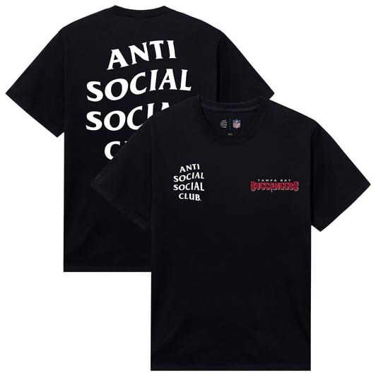 Tampa Bay Buccaneers AntiSocialSocialClub x NFL Unisex Snap T-Shirt - Black