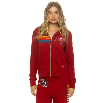Tampa Bay Buccaneers Aviator Nation Unisex Tri-Blend Full-Zip Hoodie - Red
