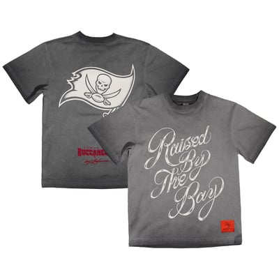 Tampa Bay Buccaneers Lafavre Unisex Raised By The Bay T-Shirt - Pewter