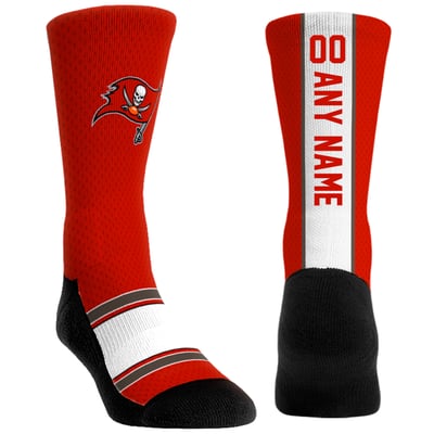  Tampa Bay Buccaneers Rock Em Unisex Custom Jersey Crew Socks - Red