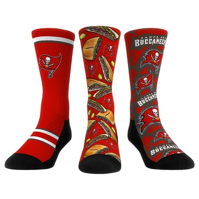  Tampa Bay Buccaneers Rock Em Unisex Fan Favorite Three-Pack Crew Sock Set - Red