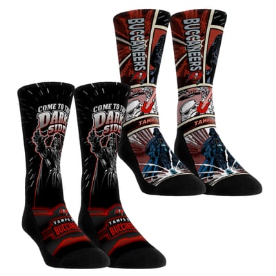  Tampa Bay Buccaneers Rock Em Unisex Star Wars Empire Two-Pack Crew Socks - Red