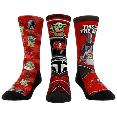  Tampa Bay Buccaneers Rock Em Unisex 3-Pack Mandalorian Crew Socks