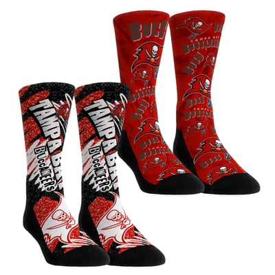 Tampa Bay Buccaneers Rock Em Unisex Team Blast Two-Pack Crew Socks