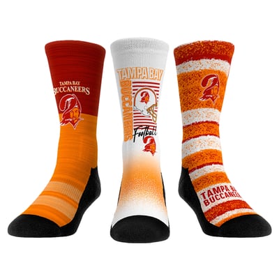  Tampa Bay Buccaneers Rock Em Unisex Throwback Three-Pack Crew Sock Set - 