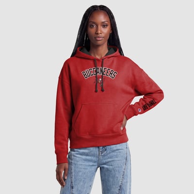  Tampa Bay Buccaneers Women's Champion Contrast Liner Hoodie - Red/Black