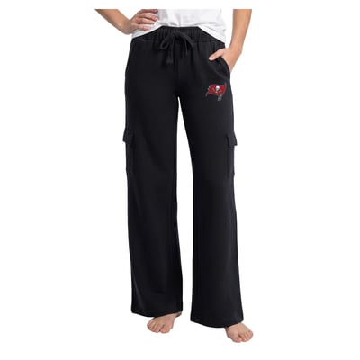 Tampa Bay Buccaneers Concepts Sport Women's Truett Wide-Leg Cargo Fleece Pants - Black