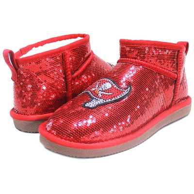  Tampa Bay Buccaneers FABGATING by Cuce Women's Sequin Ankle Boots - Red