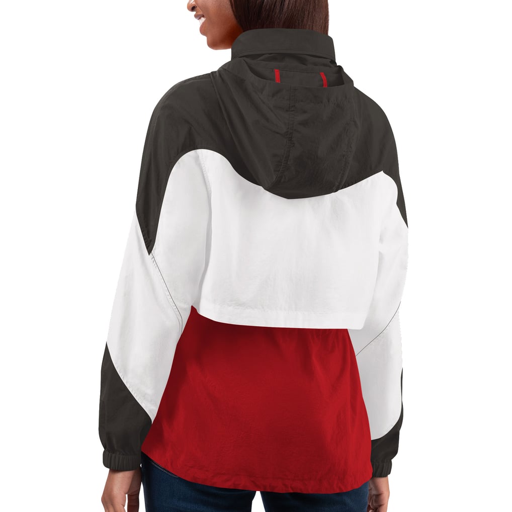 Zipper Code Jacket Women's Tampa Bay Buccaneers G-III 4Her by Carl Banks Red/Pewter Tie ...