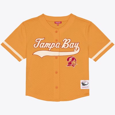 Tampa Bay Buccaneers Mitchell & Ness Women's Retro Roots Baseball Jersey - Orange