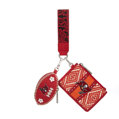 Tampa Bay Buccaneers Montana West Women's Wallet & Football Charm Wristlet