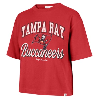 Tampa Bay Buccaneers Stoney Clover Lane x '47 Women's Script City Boxy Cropped T-Shirt - Red