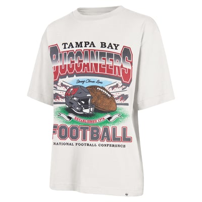 Tampa Bay Buccaneers Stoney Clover Lane x '47 Women's Stadium Arch Foundation T-Shirt - Stone