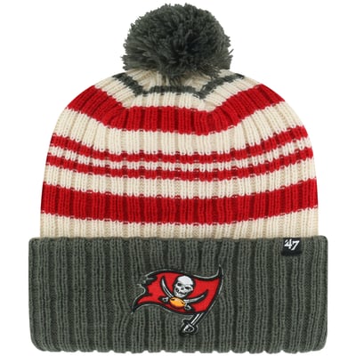  Tampa Bay Buccaneers '47 Youth Snow Fort Cuffed Knit Hat with Pom - Pewter