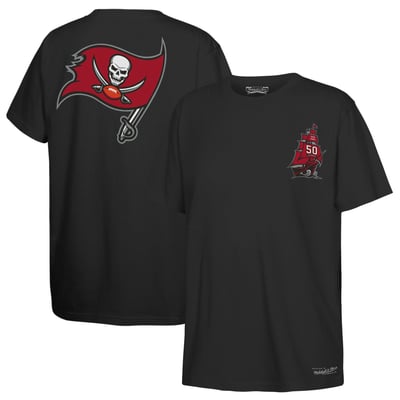 Tampa Bay Buccaneers Mitchell & Ness Youth 50th Season Ship & Sword T-Shirt - Black