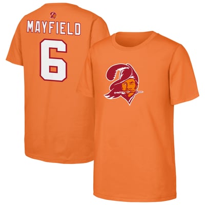 Baker Mayfield Tampa Bay Buccaneers Outerstuff Youth Name & Number Logo Classic T-Shirt - Orange