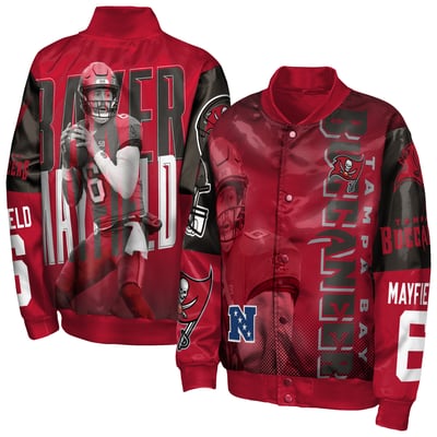 Baker Mayfield Tampa Bay Buccaneers Outerstuff Youth Legendary Full-Snap Satin Jacket - Red