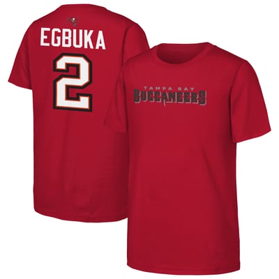Emeka Egbuka Tampa Bay Buccaneers Outerstuff Youth Name & Number T-Shirt - Red
