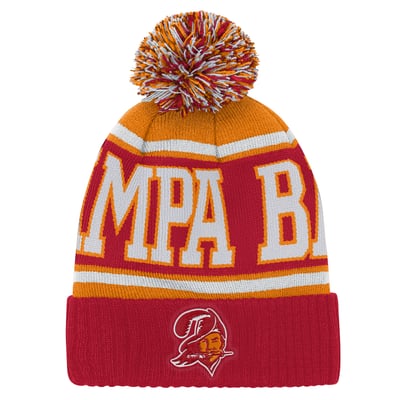 Tampa Bay Buccaneers Outerstuff Youth Retro Highlight Cuffed Knit Hat with Pom - Red/Orange