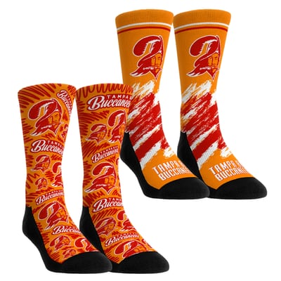  Tampa Bay Buccaneers Rock Em Youth Throwback Two-Pack Crew Socks Set - Red