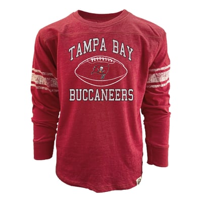 Tampa Bay Buccaneers Wes & Willy Youth Football Jersey Long Sleeve T-Shirt - Red