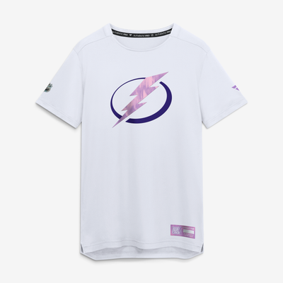 Tampa Bay Lightning Fanatics  2026 NHL Hockey Fights Cancer T-Shirt - White
