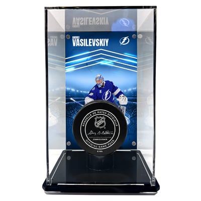 Andrei Vasilevskiy Tampa Bay Lightning Fanatics Authentic Tall Puck Display Case with Image