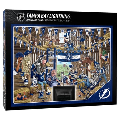 Tampa Bay Lightning Fanpoint 18" x 24" Barnyard Fans 500-Piece Puzzle