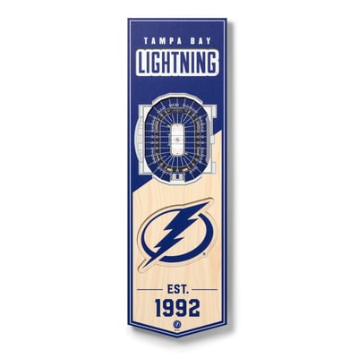 Tampa Bay Lightning Fanpoint 6'' x 19'' 3D StadiumView Banner